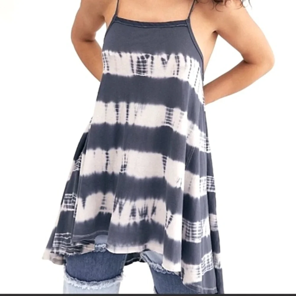 NWT Free People Tie Dye Tunic Dress Cotton Boho Hippie Beach Coverup Sizes XS S - Picture 2 of 7